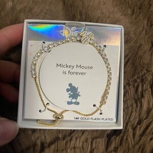 Disney Mickey head Bracelet 14k plated